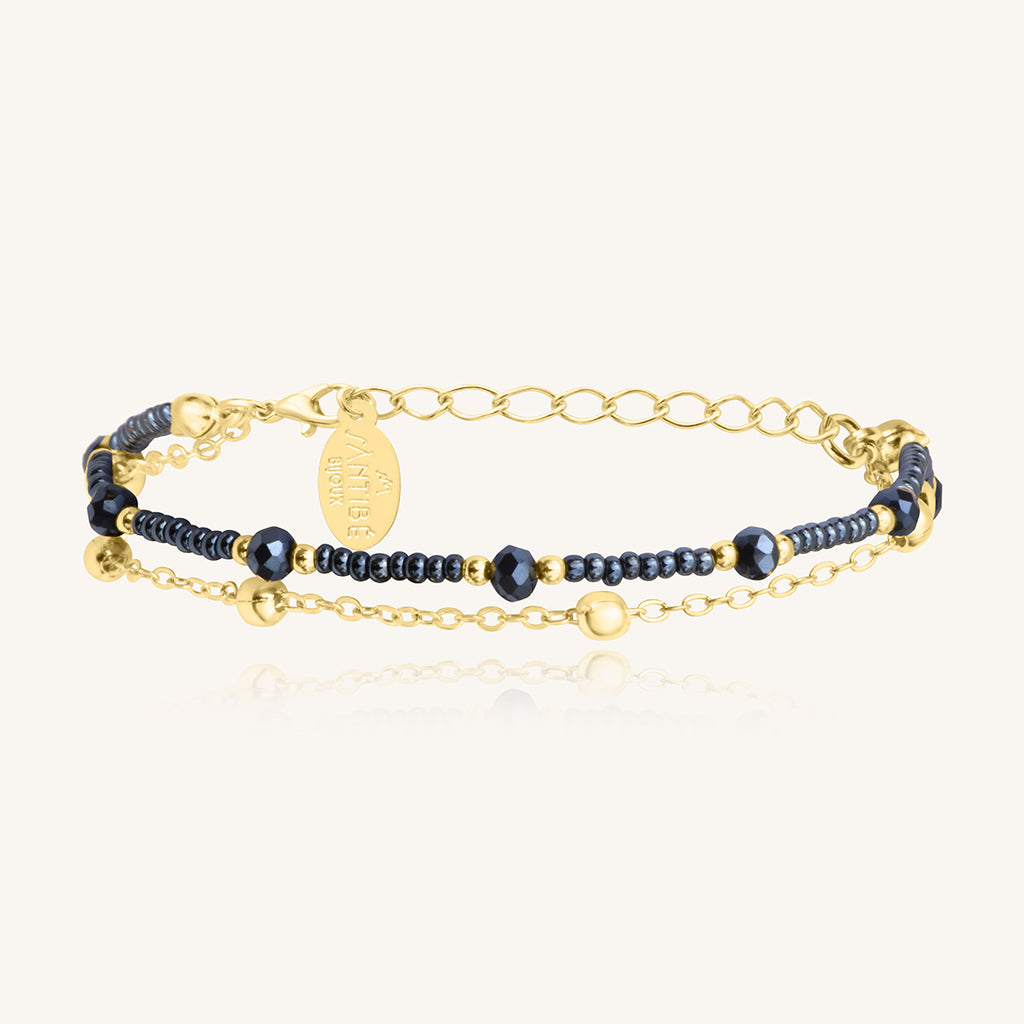 Bracelet Santibé Divine 1 tour ronde gris