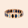 BRACELET SIMONE A BORDEAUX LOSANGE AZUR