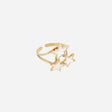 BAGUE ZAG CYRIELLE ACIER DORE