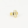 BAGUE ZAG DÉLIA ACIER DORE