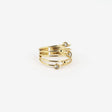 BAGUE ZAG GALATÉE ACIER DORE
