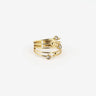 BAGUE ZAG GALATÉE ACIER DORE