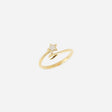 BAGUE ZAG POLARIS ACIER DORE