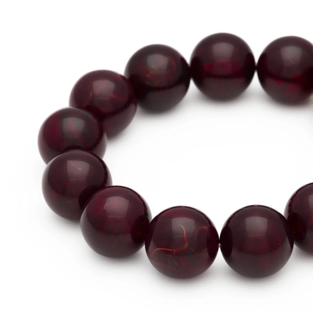 Beads Flex Bracelet Bordeaux Marble – Vanessa Baroni
