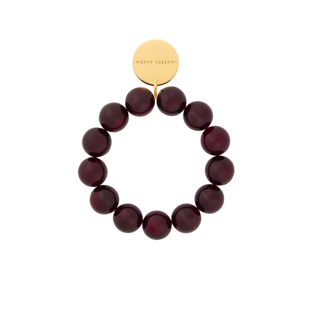 Beads Flex Bracelet Bordeaux Marble – Vanessa Baroni
