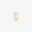 BOUCLE D'OREILLE GINETTE NY BE MINE MINI SOLO DIAMOND HOOP OR ROSE