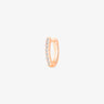 BOUCLES D'OREILLES GINETTE NY BE MINE MINI SOLO DIAMOND HOOP OR ROSE