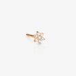 BOUCLE D'OREILLE GINETTE NY SOLO MINI DIAMOND STAR OR ROSE