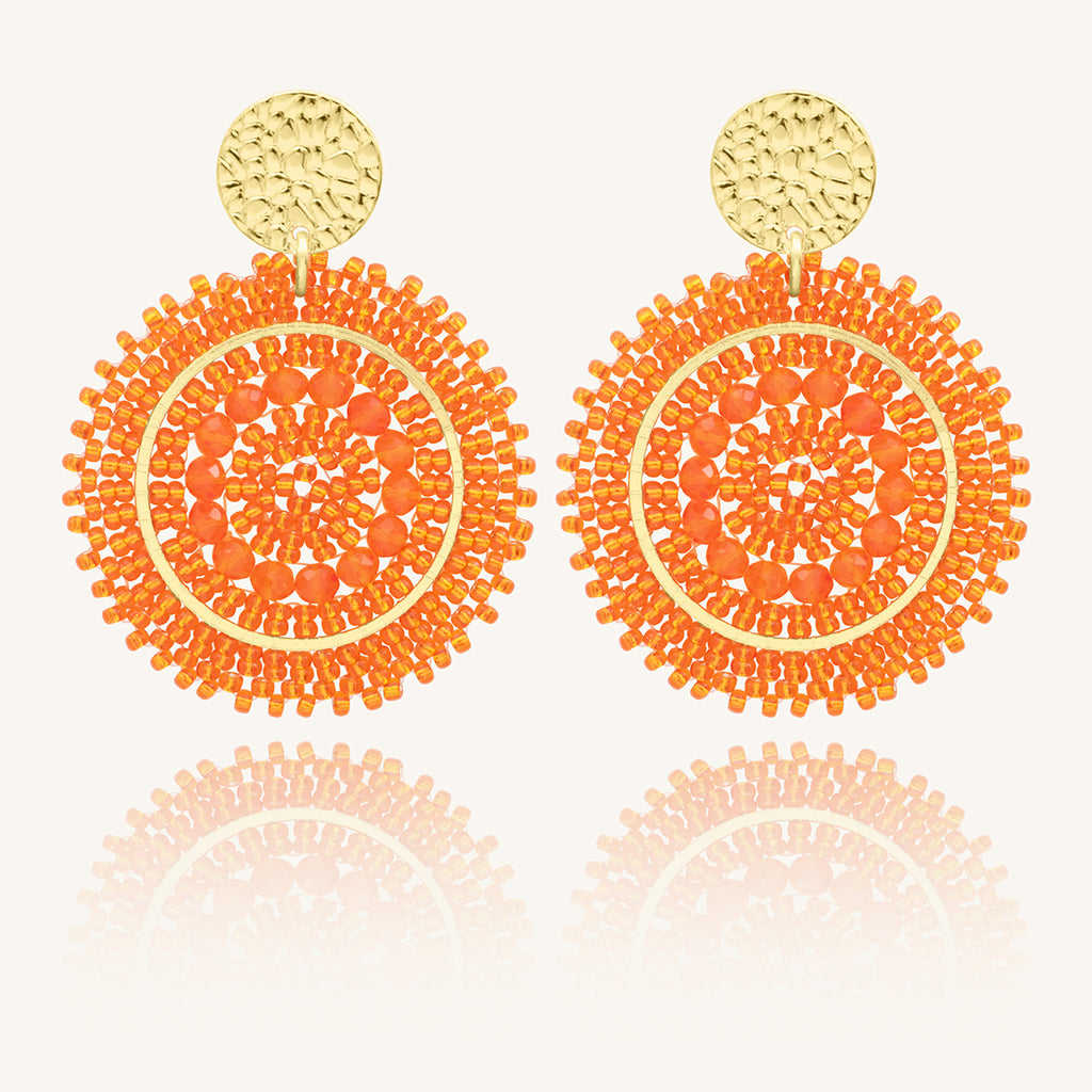 BOUCLES D'OREILLES SANTIBE MINI ESPAGNOLA ORANGE