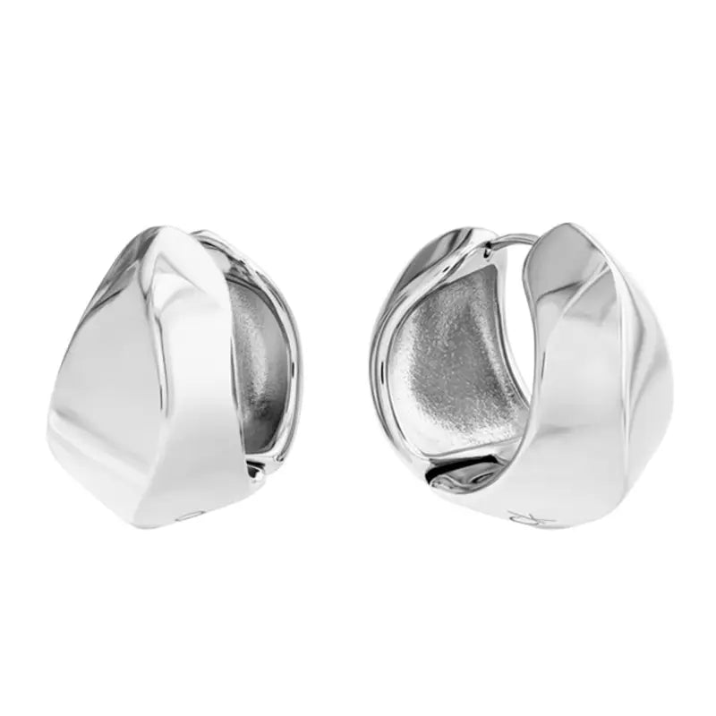 Boucles d’Oreilles Femme Calvin Klein Sculpted – Acier Gris