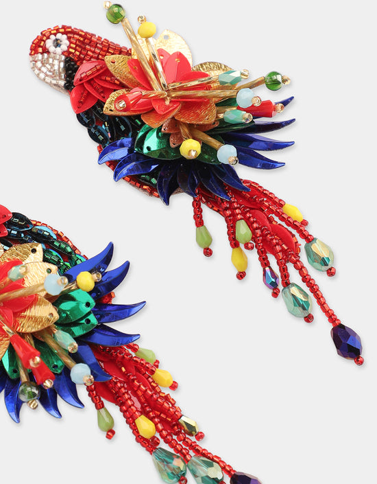 Boucles d'Oreilles Olivia Dar Parrot Rouge