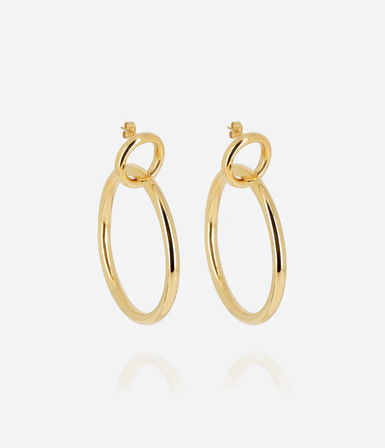 Boucles d’oreilles Adiga Zag Bijoux – Créoles en acier doré à l’or fin
