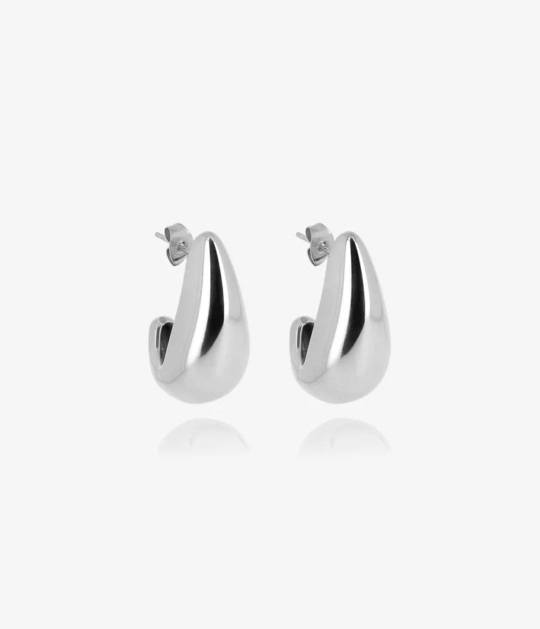 Boucles d'oreilles Agua Acier