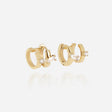 BOUCLES D'OREILLES ZAG ANGELA ACIER DORÉ