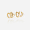 BOUCLES D'OREILLES ZAG ANGELA ACIER DORÉ