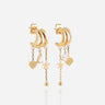 BOUCLES D'OREILLES ZAG BEATRIZ ACIER DORÉ