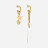 BOUCLES D'OREILLES ZAG CURE ACIER DORÉ