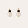 GAS BIJOUX BOUCLES D'OREILLES DECALCIA DOREES - NOIR