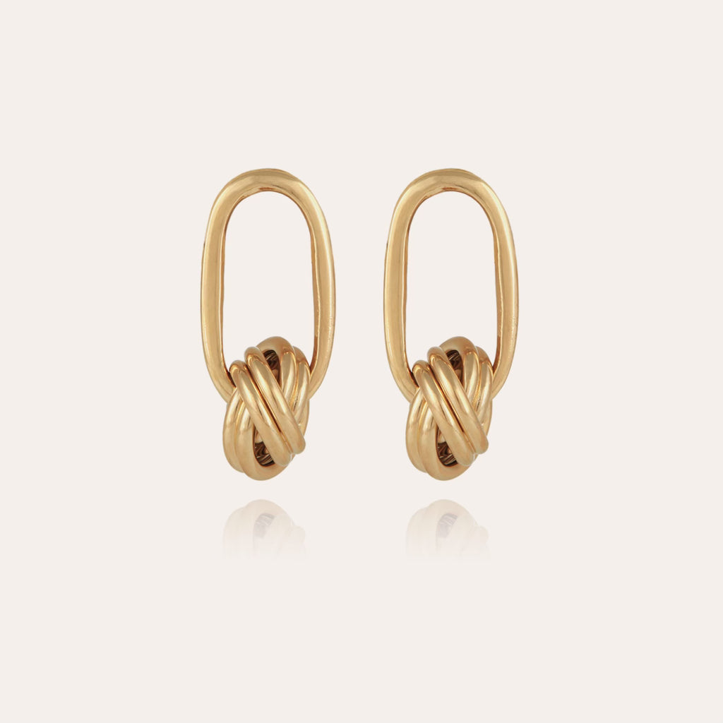 boucles d'oreilles Gil dorées à l'or fin de Gas Bijoux