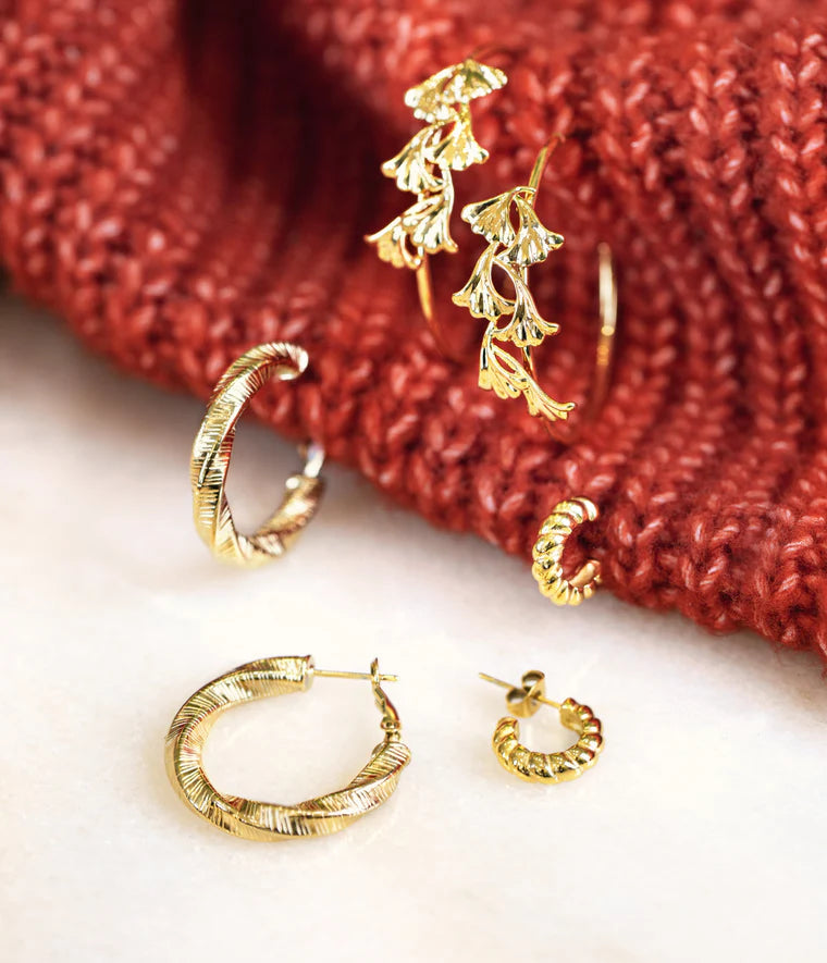 Boucles d’oreilles Ivana Zag Bijoux – Mini créoles acier doré 14 mm
