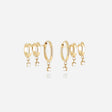 BOUCLES D'OREILLES ZAG LETI ACIER DORÉ