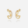 BOUCLES D'OREILLES ZAG TÉVA ACIER DORÉ