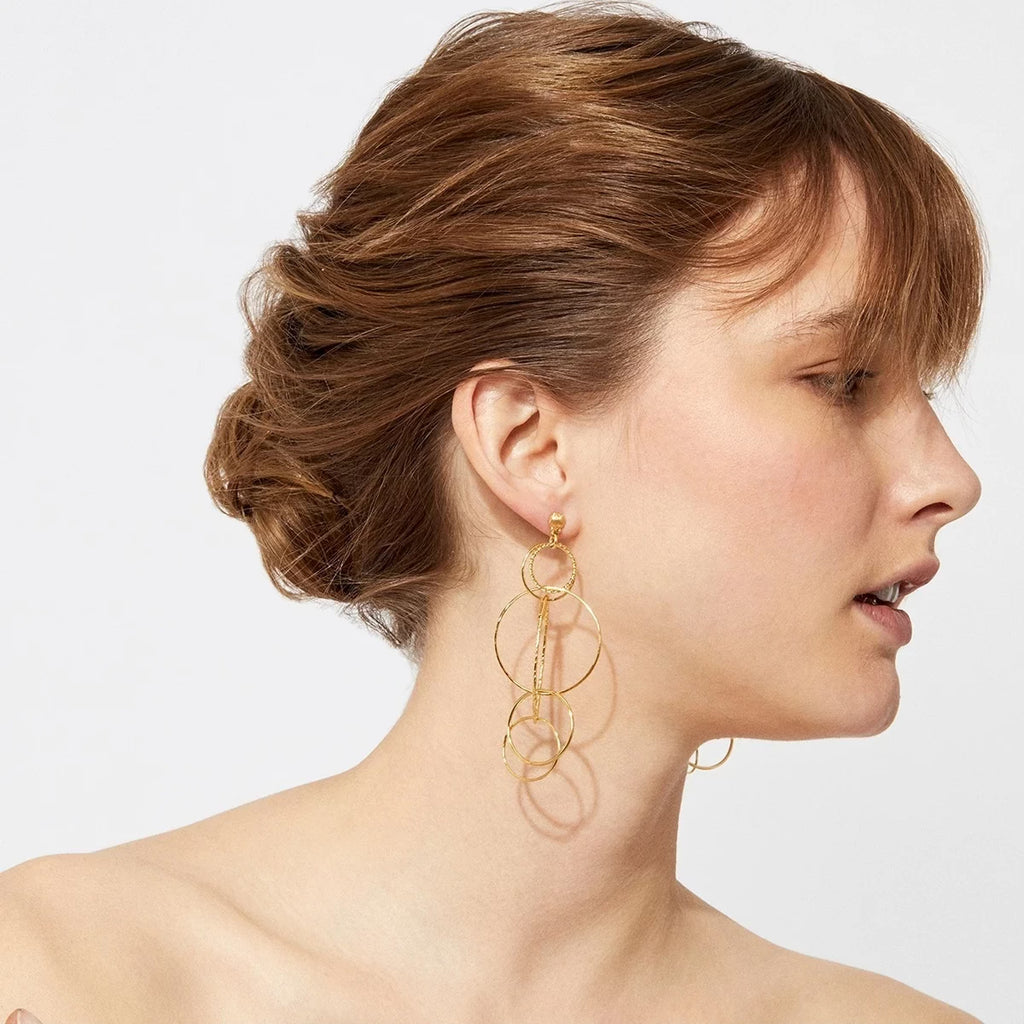 Boucles d'oreilles Torsade Multi petit modèle dorées