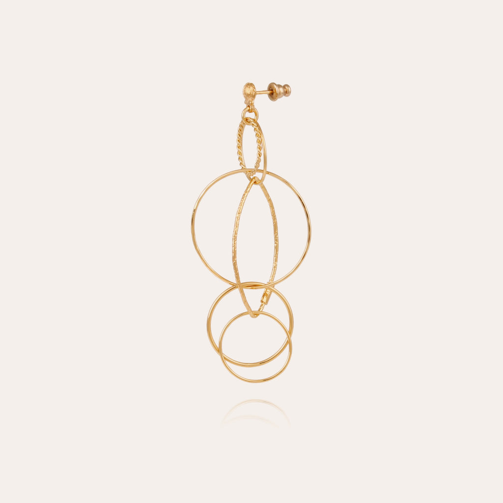 Boucles d'oreilles Torsade Multi petit modèle dorées