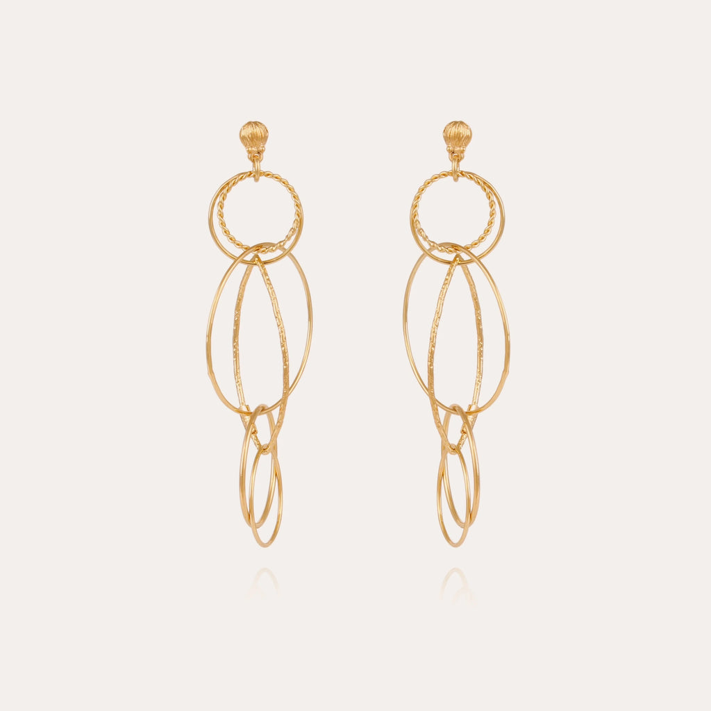 Boucles d'oreilles Torsade Multi petit modèle dorées