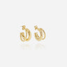 BOUCLES D'OREILLES ZAG TORTEL ACIER DORÉ