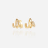 BOUCLES D'OREILLES ZAG VIRGINIA ACIER DORÉ