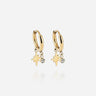 BOUCLES D'OREILLES ZAG CAP SKIRRING ACIER DORÉ