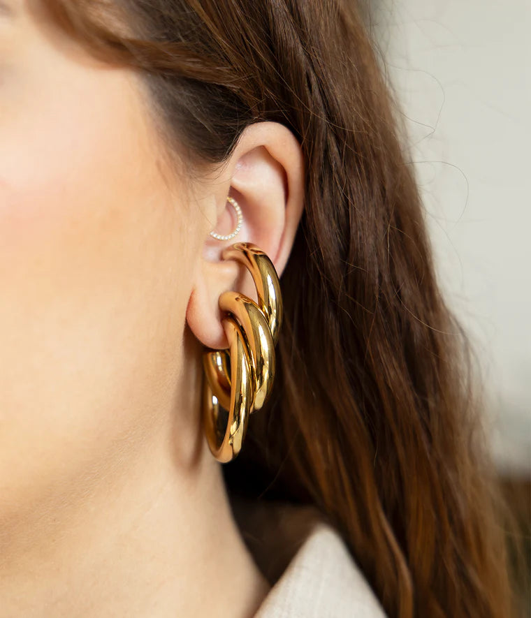 Boucles d’oreilles Zag Kaylee Acier Doré Portée