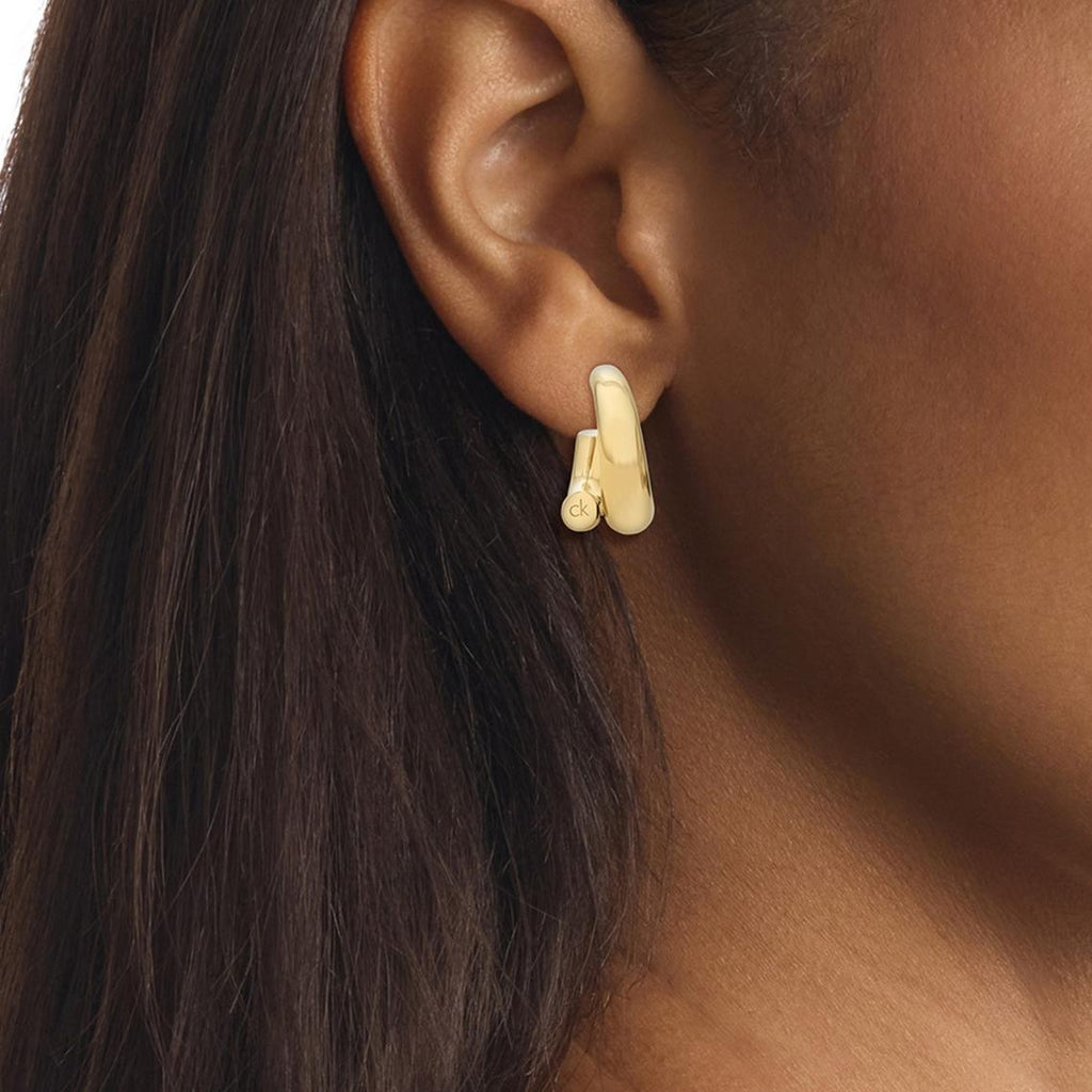 Boucles oreilles Calvin Klein Bijoux Ck Spiral Doré

