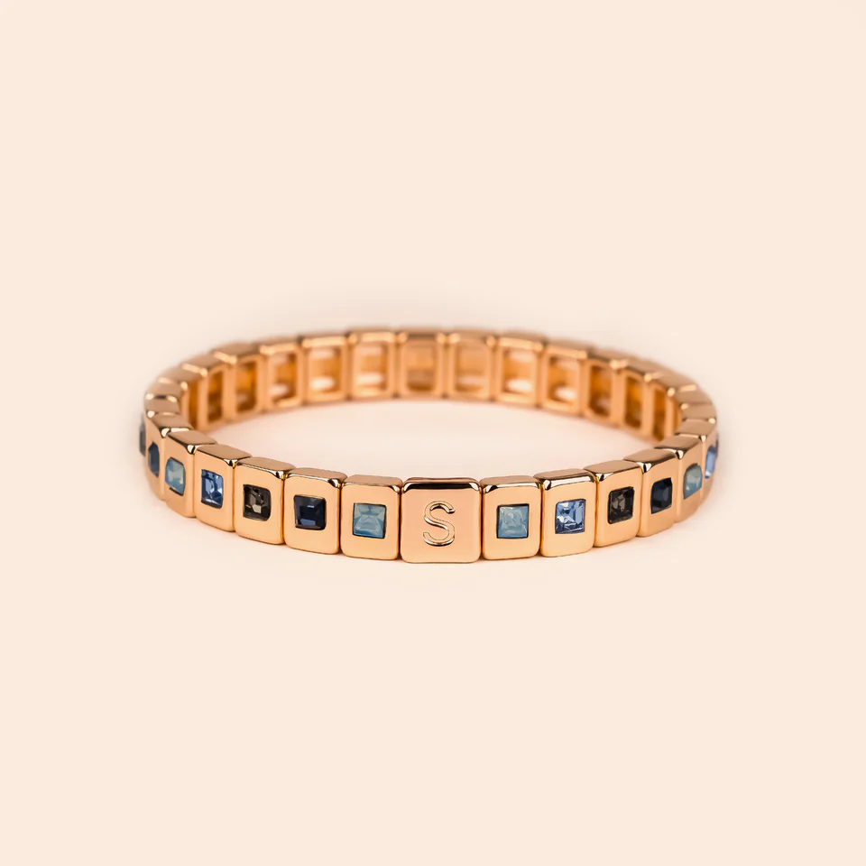 Bracelet Colorcristal Carré Azur Simone à Bordeaux – Bijou graphique et lumineux
