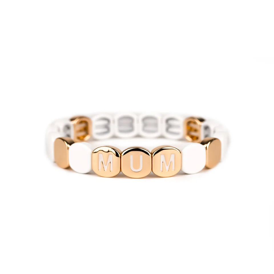 Bracelet Colorful Mum Blanc – Simone à Bordeaux
