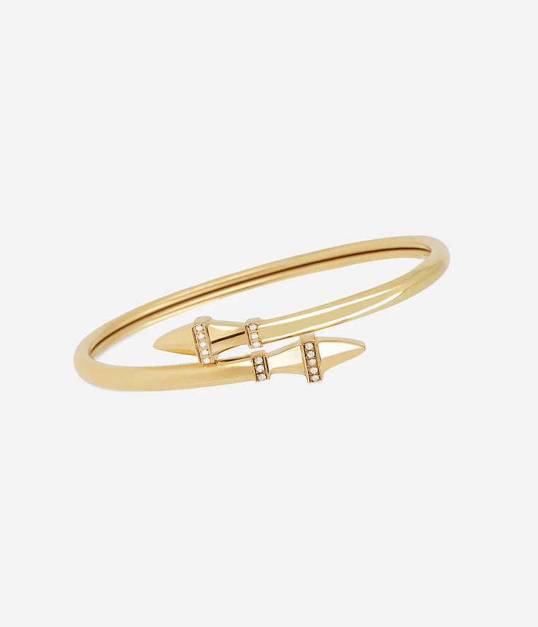 Bracelet Jonc Galine Zag Bijoux en acier doré