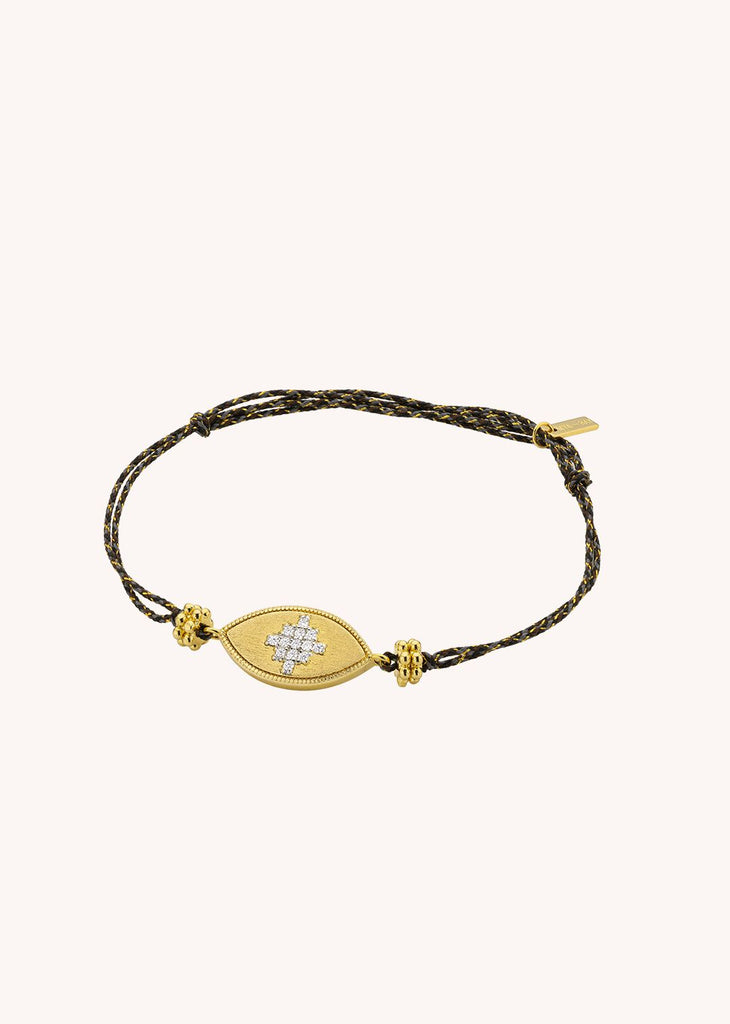 Bracelet MYA BAY Bella Iris – Doré à l’or fin recyclé 24 carats & symbole graphique