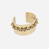 BRACELET MANCHETTE ZAG SAGONTE ACIER DORÉ
