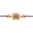 BRACELET MYA BAY - AMETHISTE SHINY ART DECO DORÉ