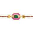 BRACELET MYA BAY - FUCHSIA ART DECO DORÉ