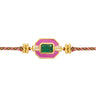 BRACELET MYA BAY - FUCHSIA ART DECO DORÉ