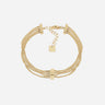 BRACELET ZAG NERO ACIER DORÉ