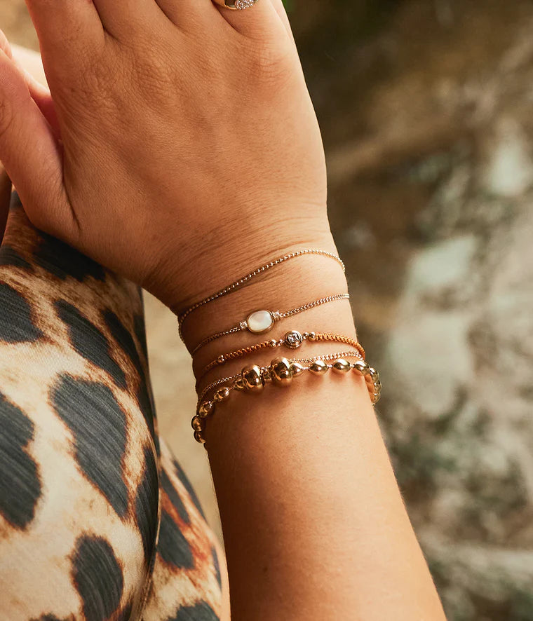 Bracelet Rumi Zag Bijoux en acier doré