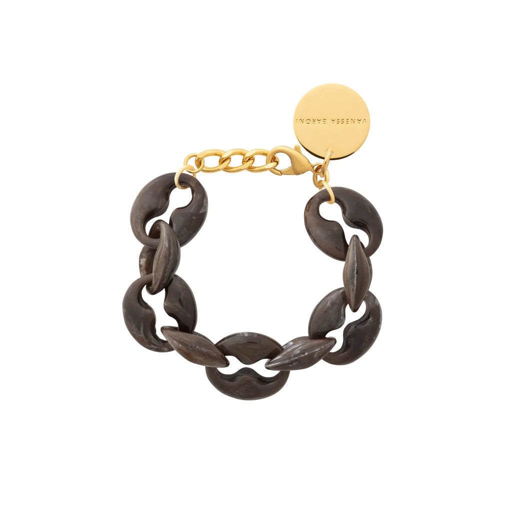 Bracelet Small Turtle Dark Brown Marble – Vanessa Baroni