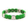 BRACELET SIMONE A BORDEAUX COLORFUL SILVER MENTHE