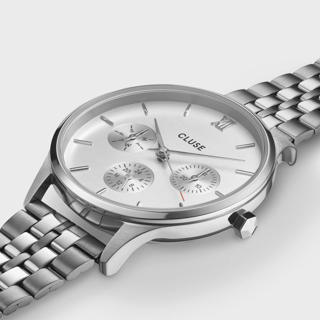 MINUIT MULTIFUNCTION WATCH FULL SILVER COLOUR