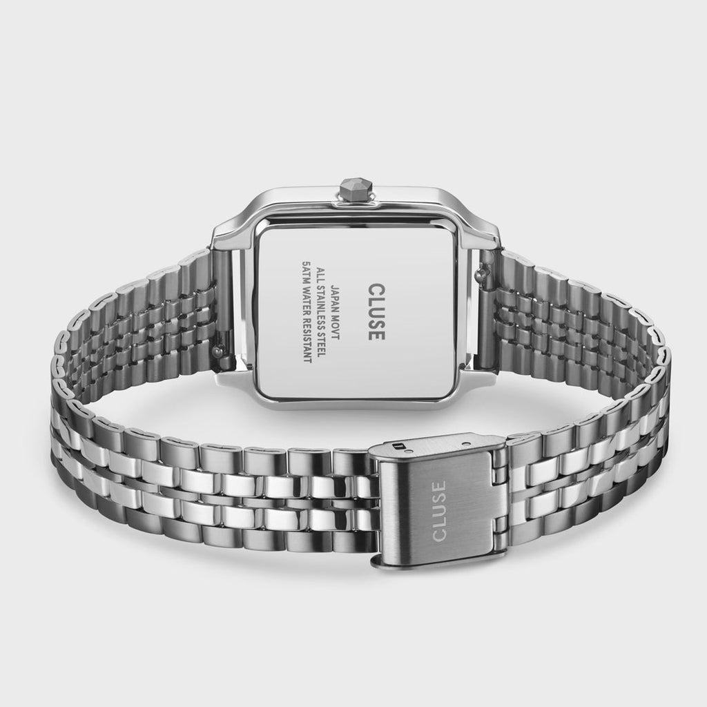 GRACIEUSE WATCH STEEL, WHITE, SILVER COLOUR