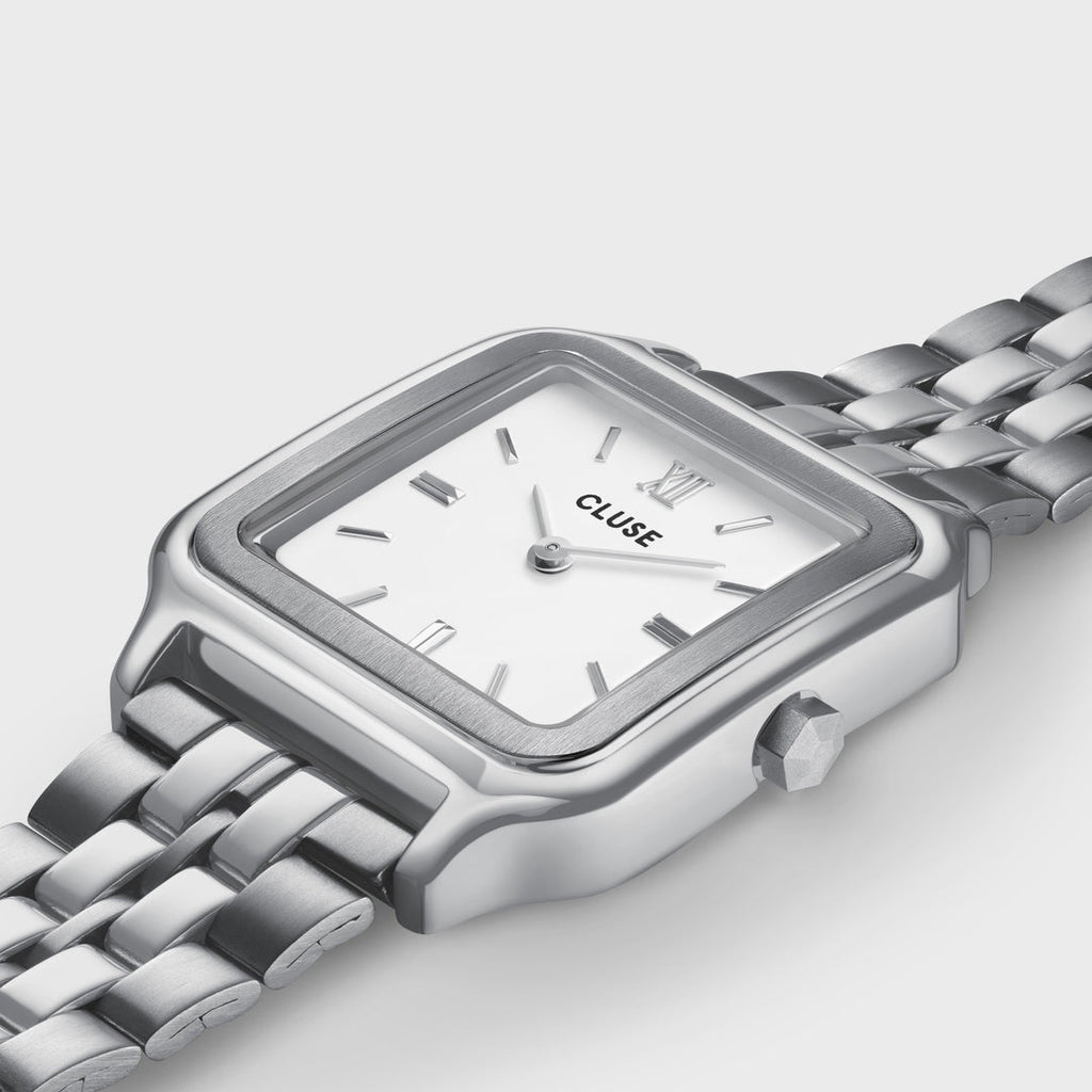 GRACIEUSE WATCH STEEL, WHITE, SILVER COLOUR