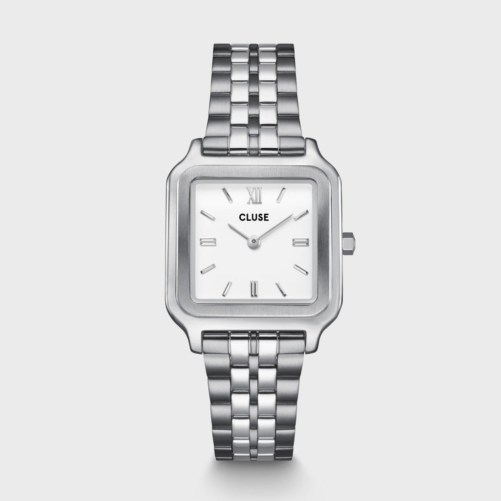 GRACIEUSE WATCH STEEL, WHITE, SILVER COLOUR